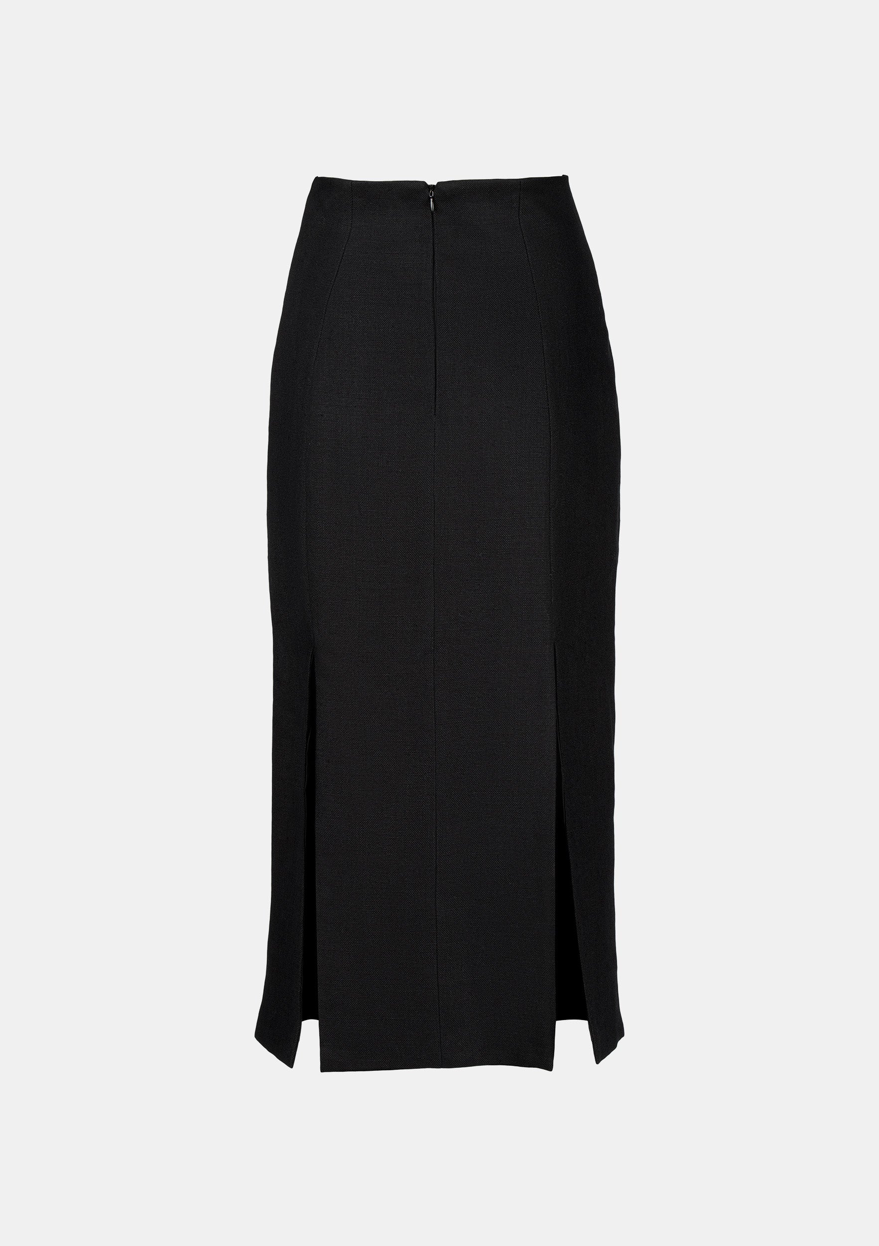 Cara Skirt in Linen Black