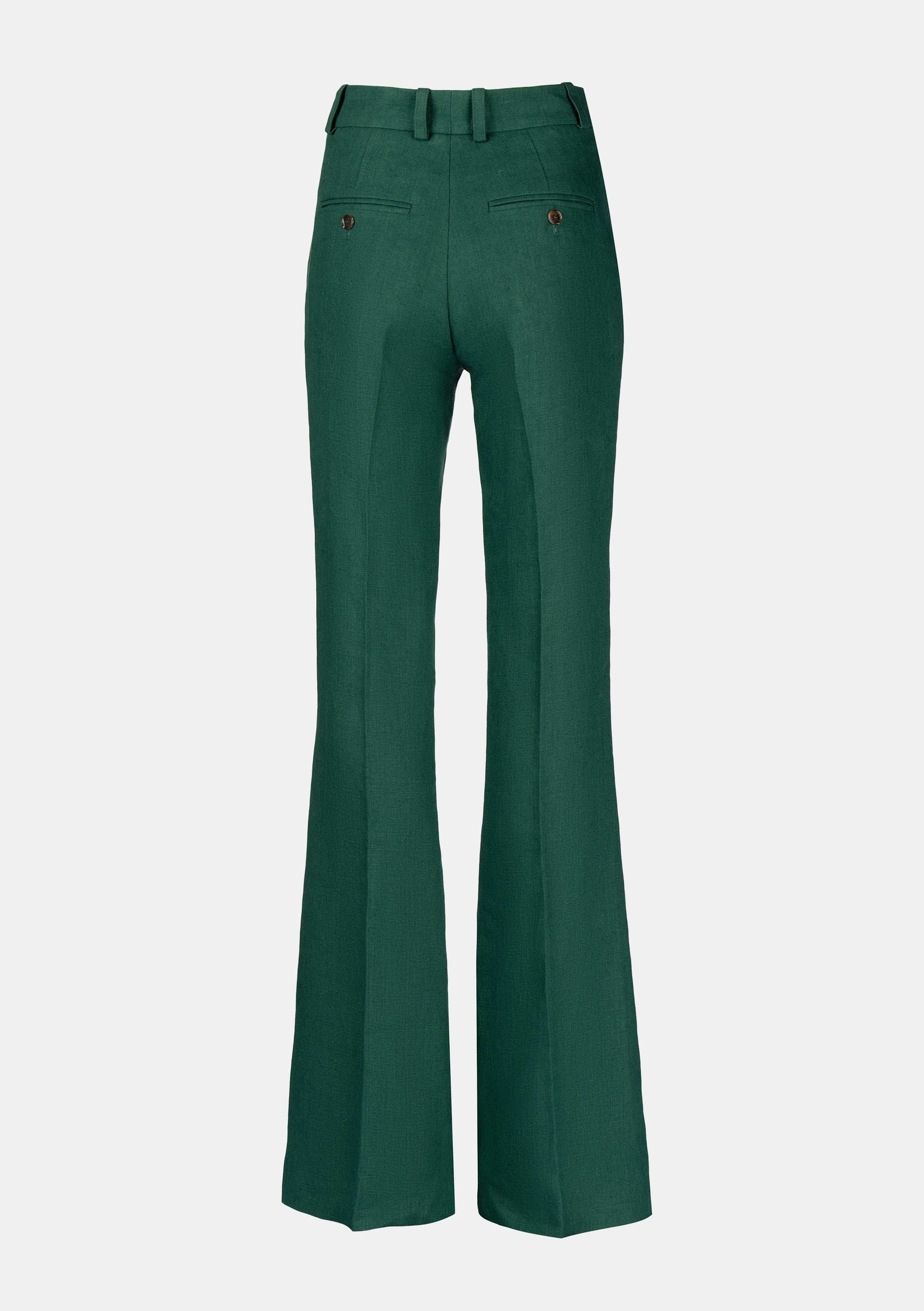 Laura Trousers in Linen Forest Green