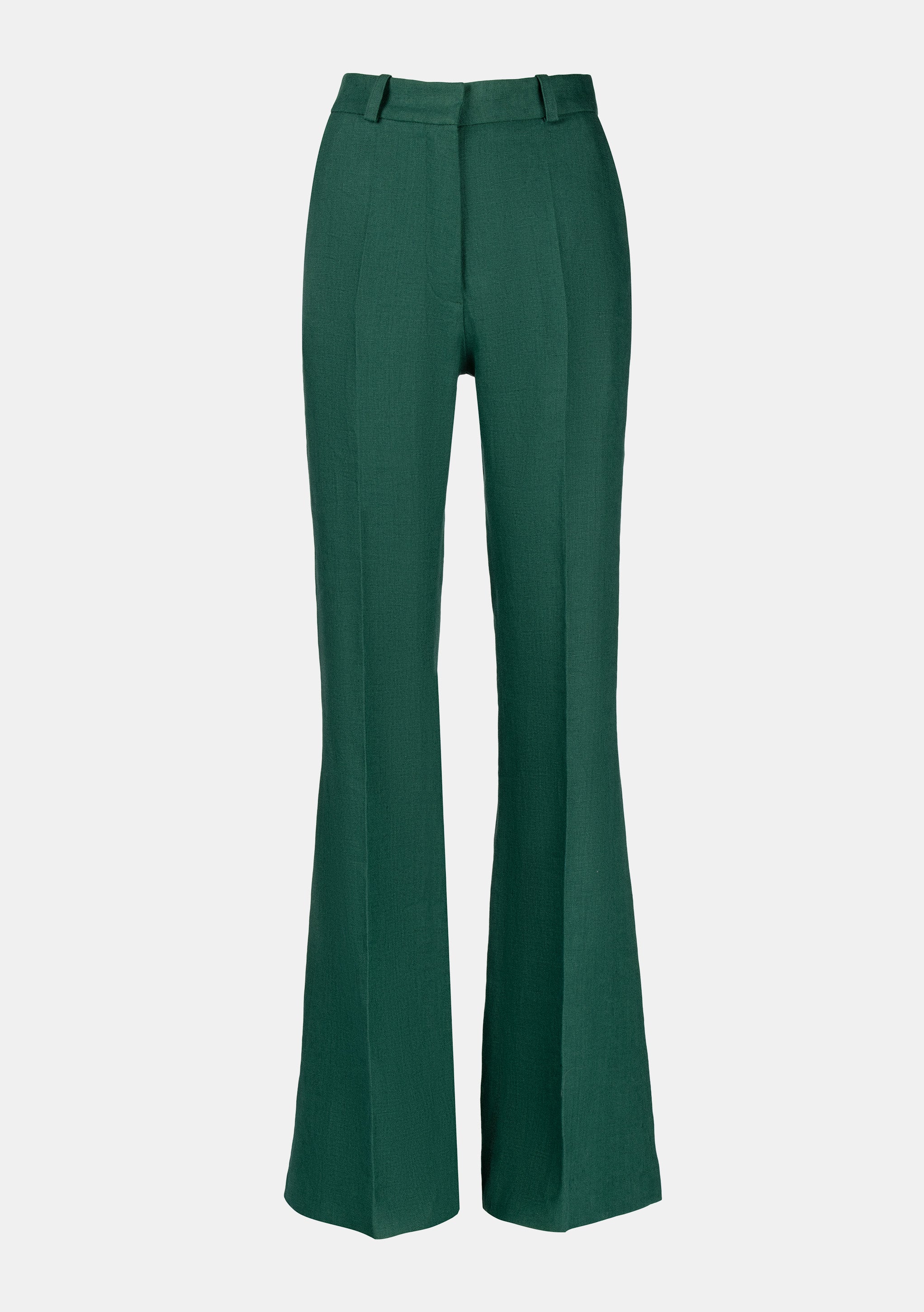 Laura Trousers in Linen Forest Green