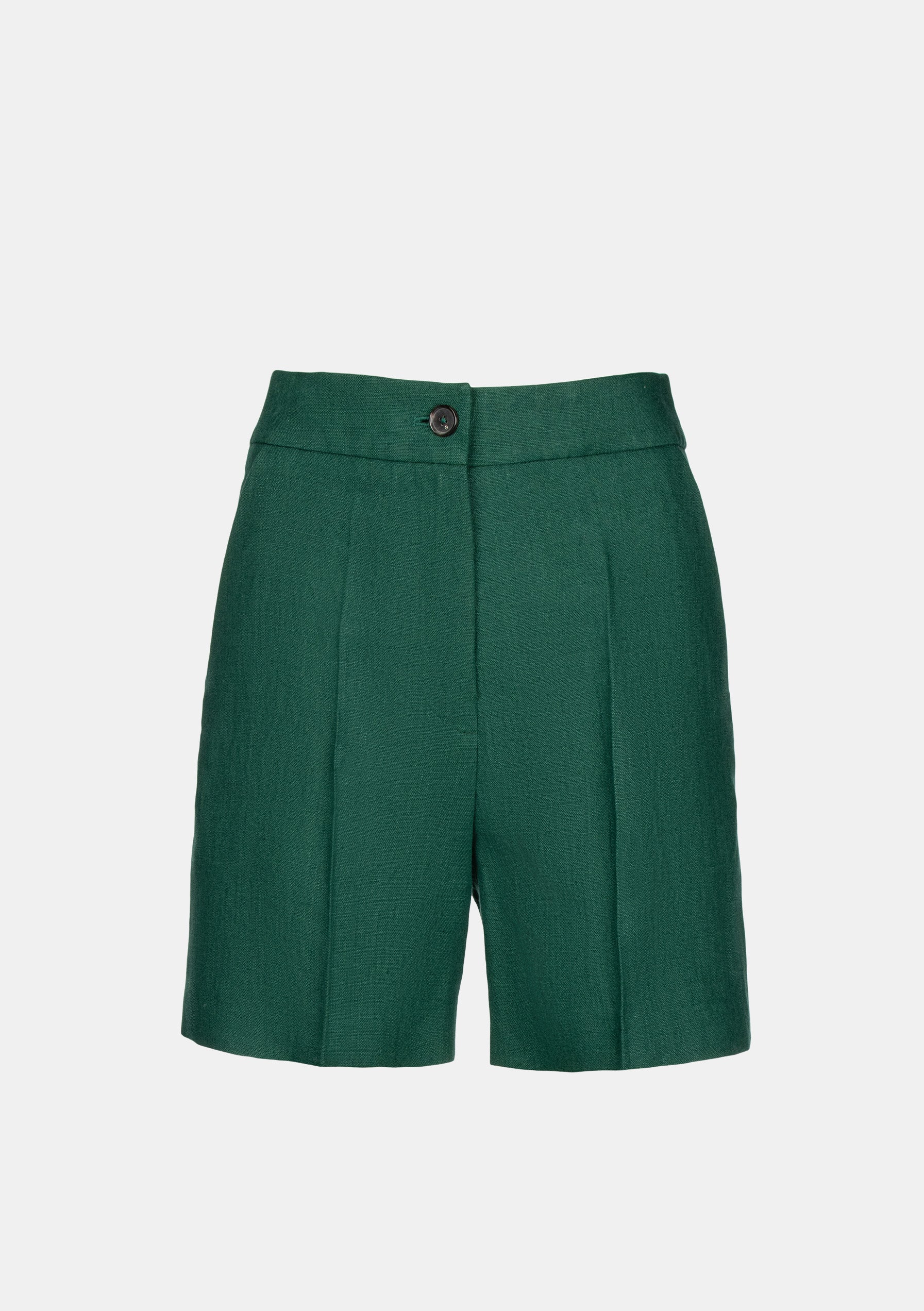 Mara Shorts in Linen Forest Green