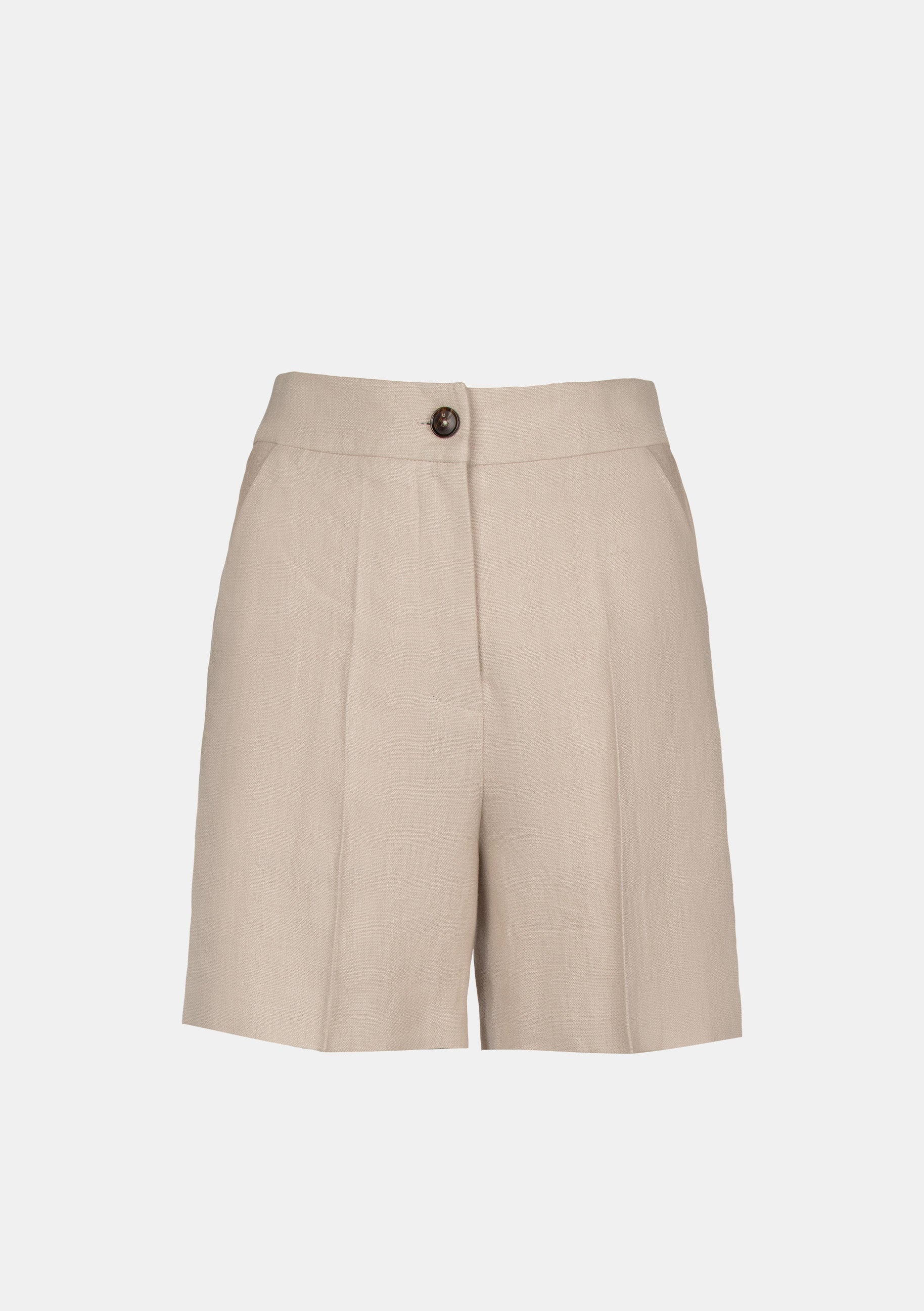 Mara Shorts in Linen Light Beige