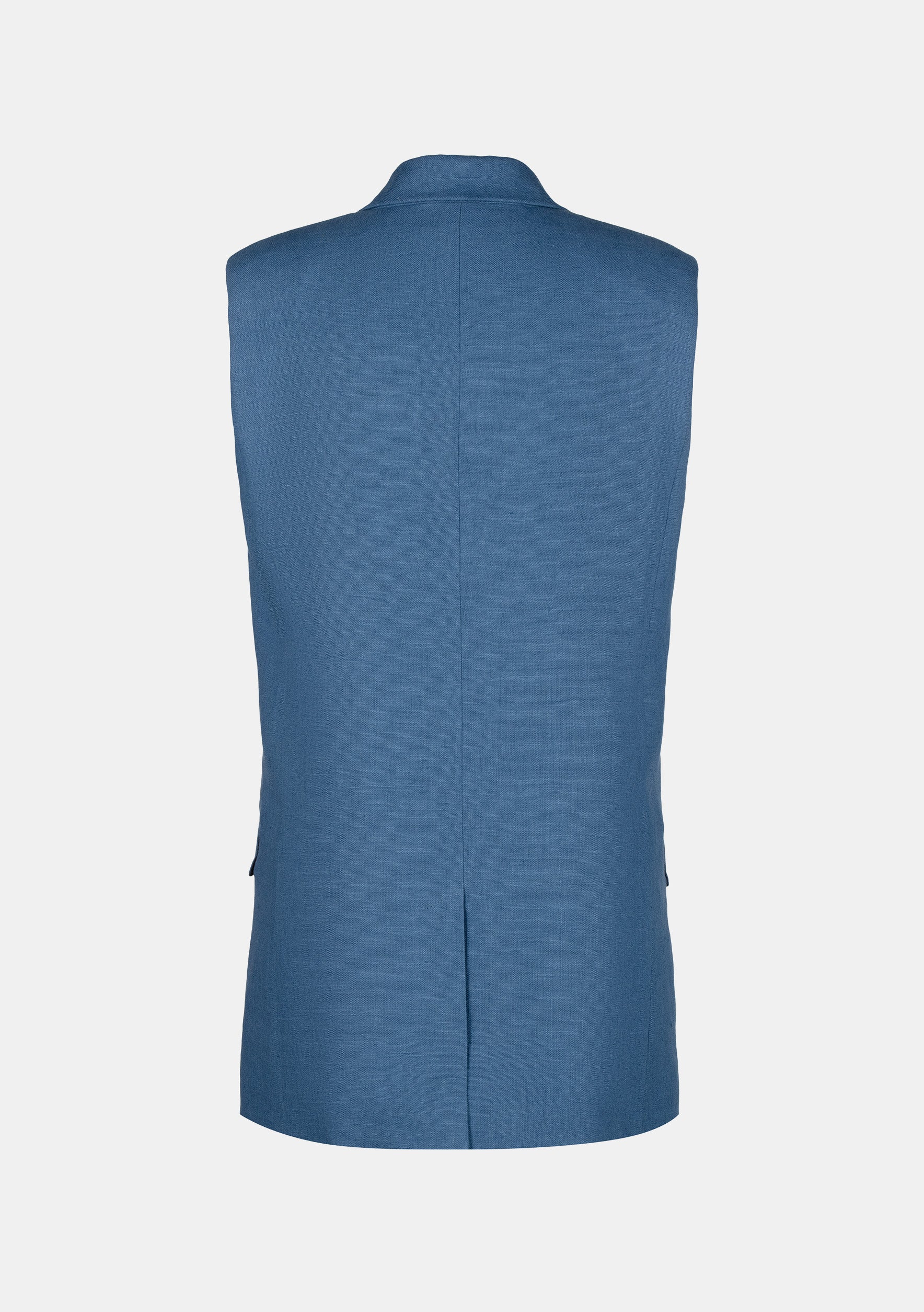 Meret Vest in Linen Light Blue