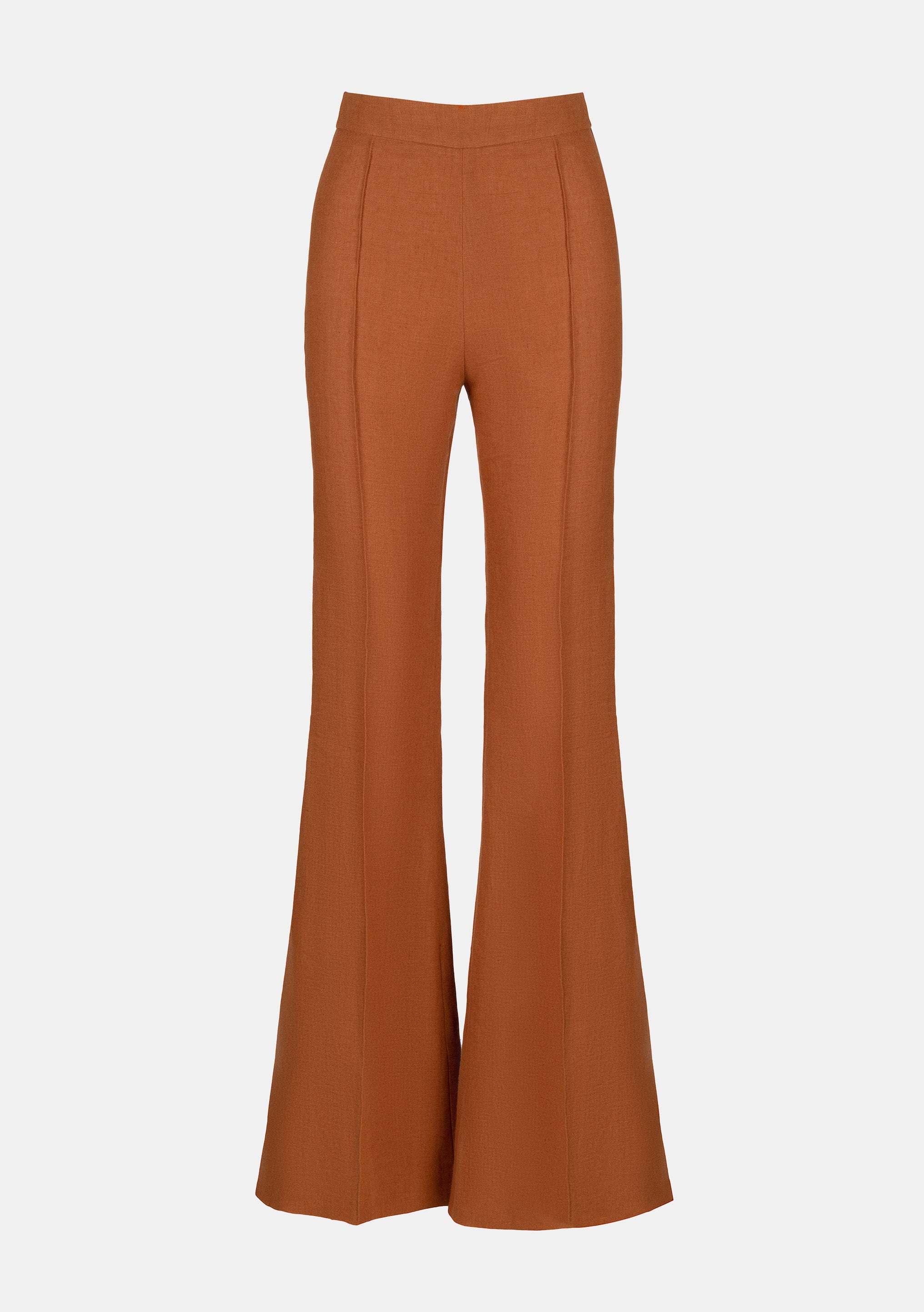 Mila Trousers in Linen Golden Brown