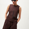 Elena Blouse in Linen Stretch Mocha -ELENA NANCU
Elena Bluse in Leinen Stretch Mokka - ELENA NANCU