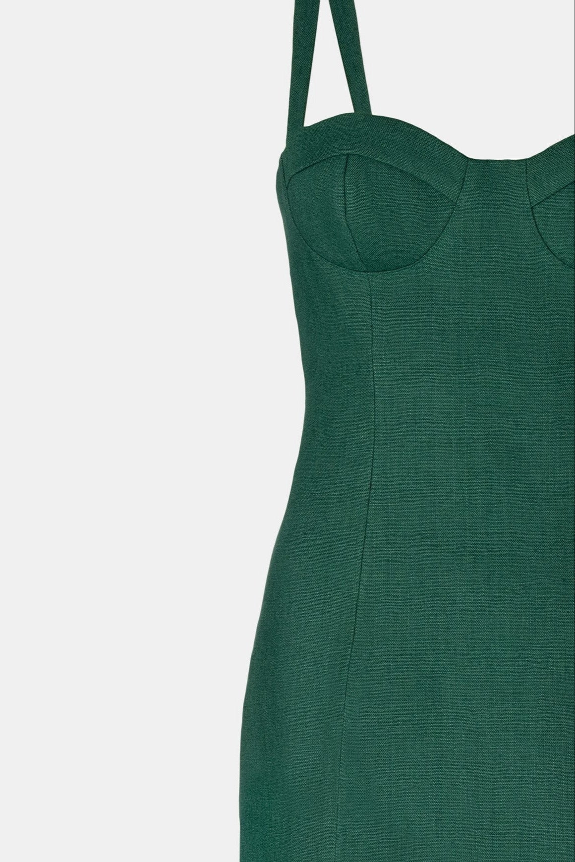 Linda Dress in Linen Forest Green - Berlin Linda Dress in Linen Forest Green - Berlin