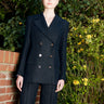 Bella Blazer in Linen Black - ELENA NANCU