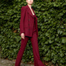 Bella Blazer in Wool Crepe Bordeaux - ELENA NANCU